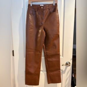 Wilfred Faux Leather Straight Leg Pant